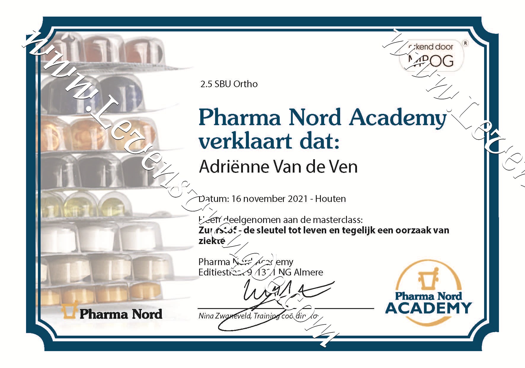 Masterclass -  Zuurstof de sleutel tot leven en tegelijk een oorzaak van ziekte - 2,5 SBU